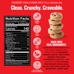 Cranberry Vanilla Cookie Bites