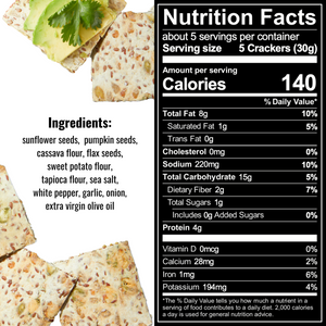 White Pepper Garlic Crispbread Crackers