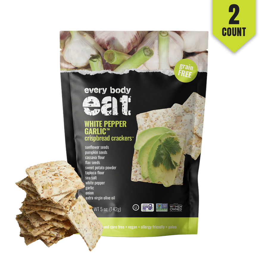 White Pepper Garlic Crispbread Crackers