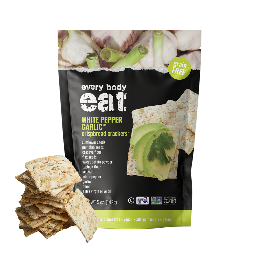 White Pepper Garlic Crispbread Crackers