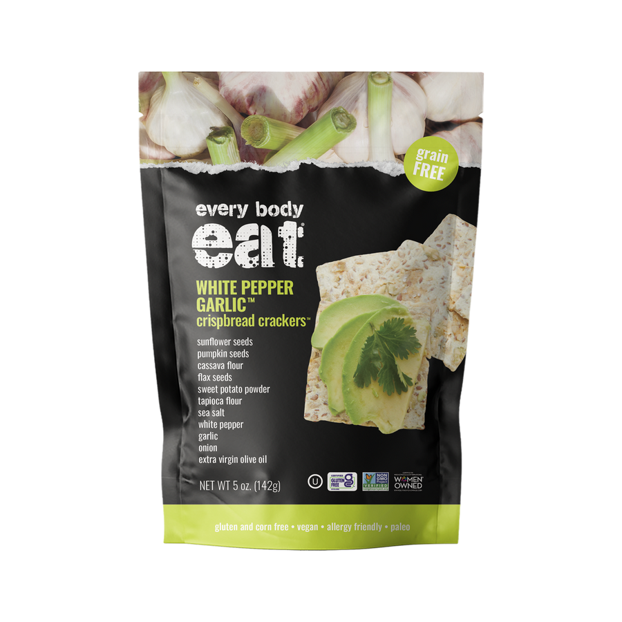 White Pepper Garlic Crispbread Crackers